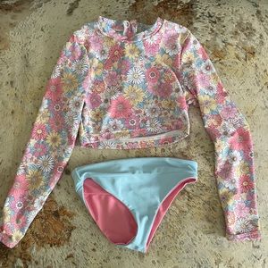 Feather 4 Arrow Bathing suit floral size 8